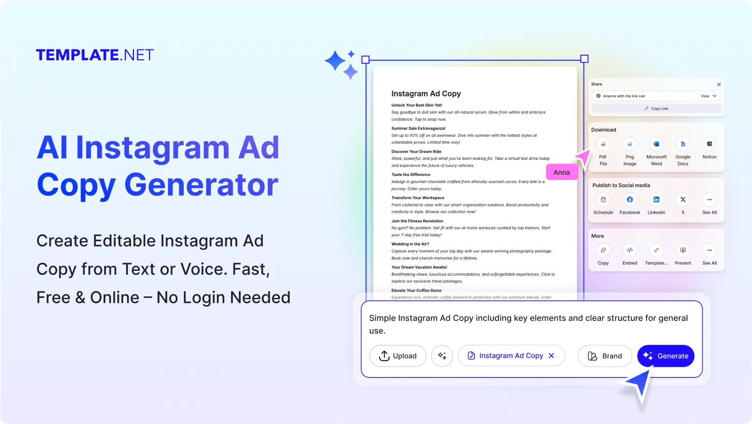 Free AI Instagram Ad Copy Generator, Free Instagram Ad Copy Maker Online